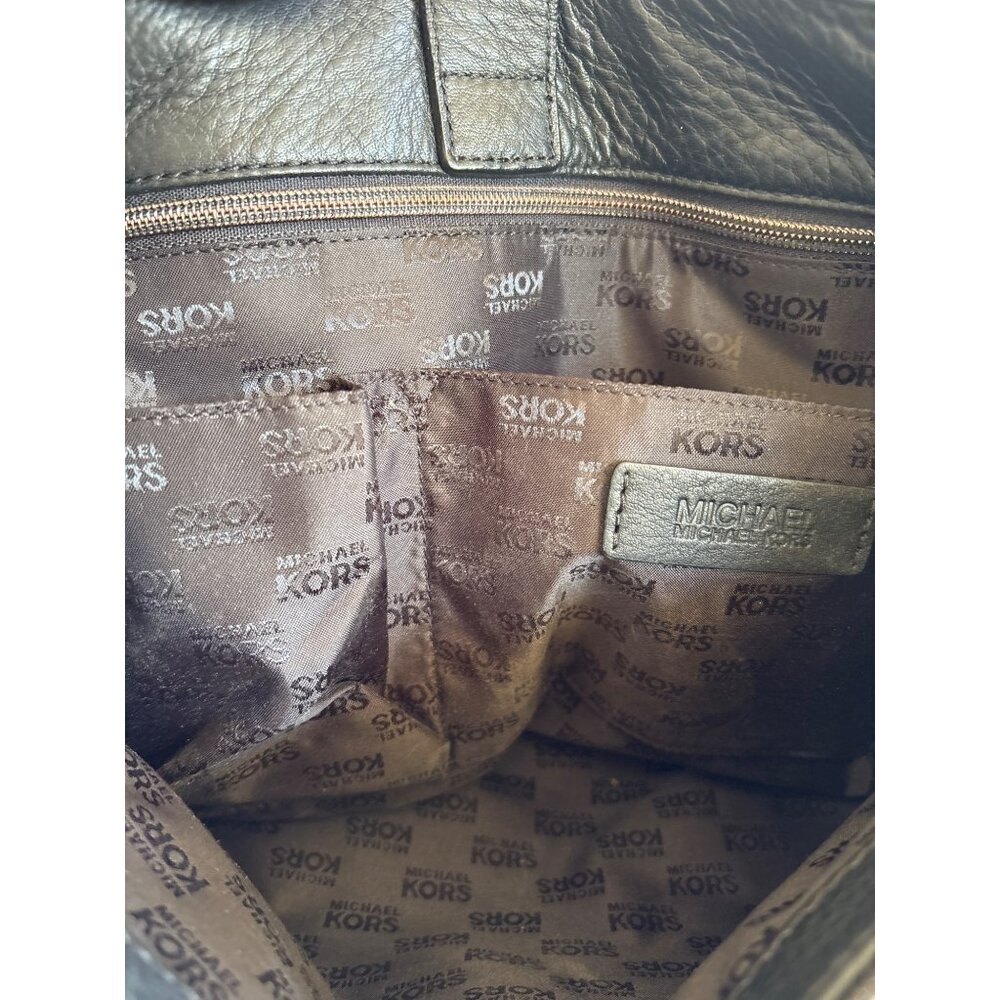 Michael Kors MK Hamilton Tote Handbag‎ Purse Black Pebbled Leather - Picture 14 of 15